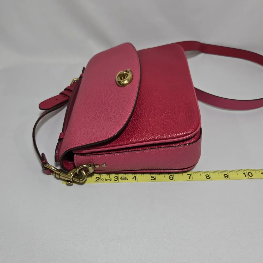 Coach Pebbled Leather B4/Bright Cherry Multi CB Cassie CB Purse
